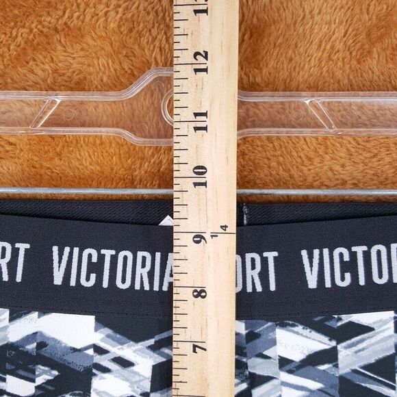 VICTORIAS SECRET SPORT Womens Shorts Small Black Gray Mini Hot Running Stretch - Picture 6 of 8